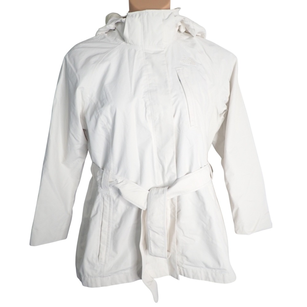 The North Face Women's HyVent Belted Rain Jacket White XL